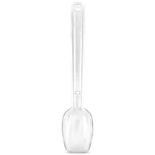Vista 2 de Cucharas para servir Carlisle, sólidas y perforadas, para buffet/ensaladas 0.25 oz - 0.8 oz (paquete de 12 unidades), Transparente, 12