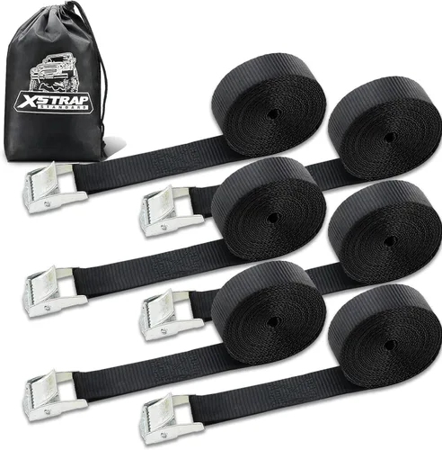 Vista 7 de Xstrap correas de amarre con trinquete (6 unidades, 8 pies 1-pulgada), Negro, XS16006