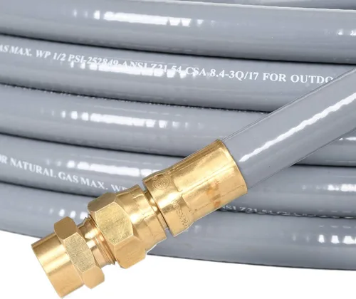 Vista 5 de GasSaf 10 FT 1/2" ID Natural Gas Hose with Quick Connect Fitting