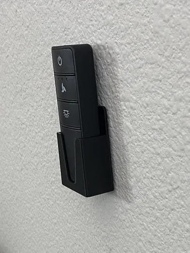 Vista 2 de Soporte de pared para decoración del hogar, ventilador de techo, control remoto impreso en 3D