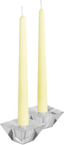 Vista 8 de Hyoola Velas altas cónicas – 10 pulgadas marfil sin goteo, cena sin perfume, cera de parafina con mechas de algodón – 8 horas de tiempo