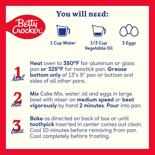 Vista 8 de Betty Crocker Delights Mezcla de pastel de vainilla francesa súper húmeda, 13.25 onzas