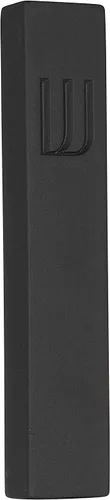 Vista 9 de A&S Mezuzot Moderna funda de mezuzá de hormigón con pergamino, fácil de despegar y pegar Mezuza (gris + espinilla grabada, 5 pulgadas)