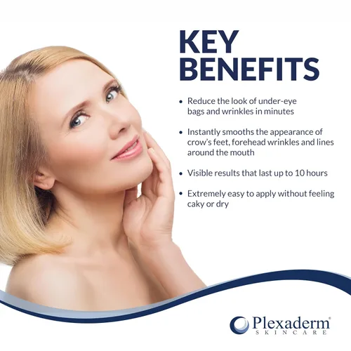Vista 4 de Plexaderm Suero de ojos de reducción rápida, fórmula avanzada, suero antienvejecimiento que reduce visiblemente las bolsas debajo de los ojos