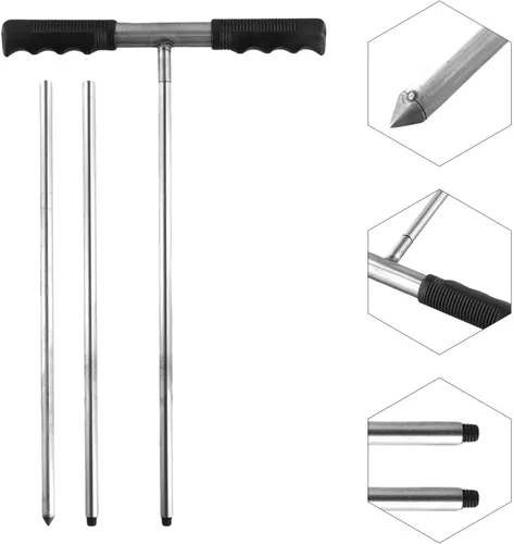 Vista 4 de Stainless Steel Soil Probe Rod 32-48 Inches For Locating Septic Tank Pipes And Landscaping Applications