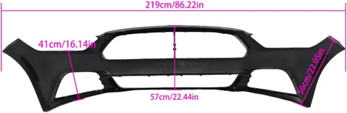 Vista 6 de Cubierta del parachoques delantero imprimado reemplazo para Mustang excepto Shelby modelo 2015 2016 2017
