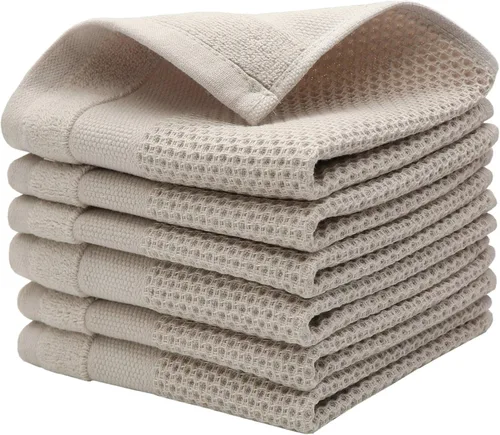 Vista 31 de Mia'sDream Trapos de cocina de algodón natural, trapos de cocina de tejido gofre, paños suaves para lavar platos, paños absorbentes de mano