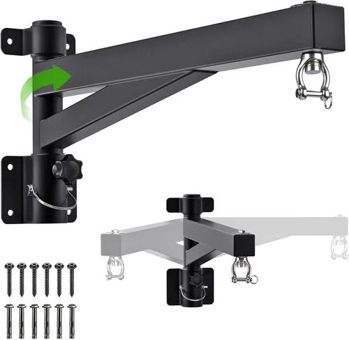 Vista 16 de Kipika Colgador de pared para bolsa pesada, soporte giratorio para bolsa de boxeo resistente para gimnasio en casa, longitud ajustable para bolsa