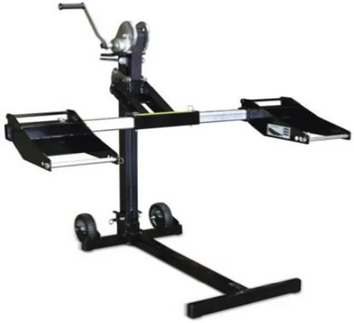Vista 2 de MoJack MJ-PRO - Elevador de 750 libras para tractores y MAXXHAUL de goma sólida resistente, color negro, paquete de 2