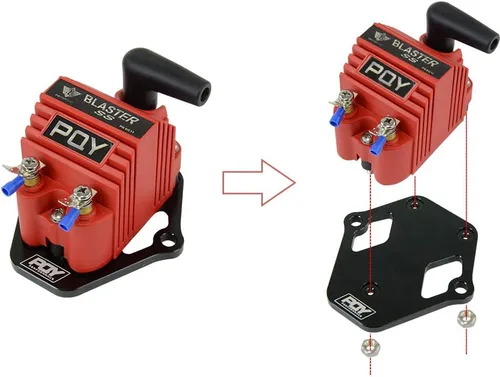 Vista 4 de Soporte de aluminio de la bobina de ignición del billet para la bobina de los SS 8207 del lanzador de MSD