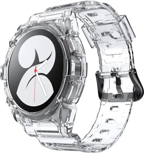 Vista 12 de NotoCity para Galaxy Watch 4 Galaxy Watch 5 Watch 6 Correas de 40mm, Correa Transparente con Funda Protectora de Reemplazo para Galaxy Watch 4/5