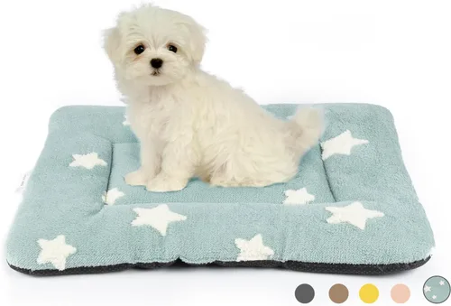 Vista 8 de Mora Pets - Cama para gatos de interior lavable, almohadilla antideslizante para jaula de perros, linda cama para perros con estrellas para perros