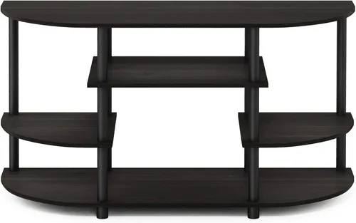 Vista 7 de Furinno JAYA - Soporte esquinero para TV, diseño simple, color espresso/negro