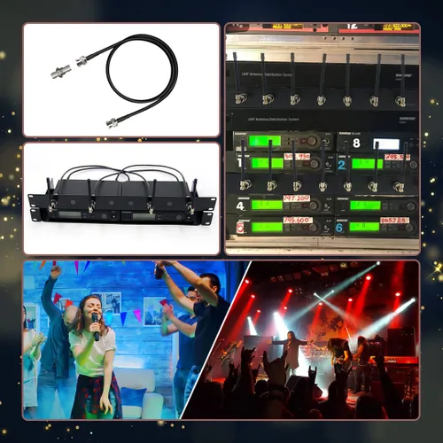 Vista 5 de RS Premium BNC - Kit de cable de extensión de antena coaxial para micrófonos inalámbricos, cables de núcleo de cobre blindados contra el ruido