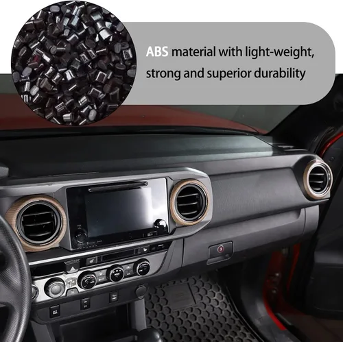Vista 5 de Lcojicep Consola Central del Automóvil Interior Anillos de Ventilación de Aire Acondicionado A/C Cubierta de Decoración de Moldura ABS Accesorios