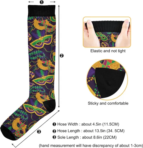 Vista 3 de Wusikd Green Grapes - Calcetines de compresión para mujeres y hombres, calcetines largos de circulación para correr atlético, 1