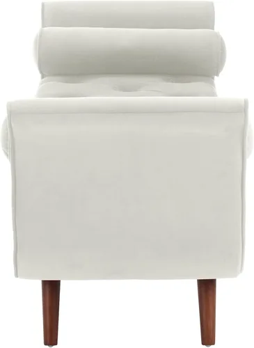 Vista 6 de Banco de almacenamiento al final de la cama para dormitorio, banco de almacenamiento de terciopelo tamaño King de 65" con 2 almohadas, banco sofá