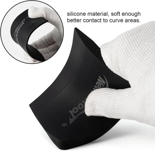 Vista 4 de NEWISHTOOL Escobilla de silicona suave, 2 piezas de espátula PPF pequeña para vinilo, raspador de cuchilla en V para aplicación de película