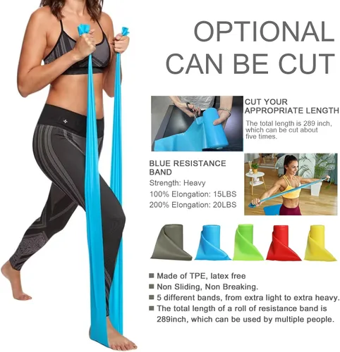 Vista 3 de Bandas de resistencia profesionales a granel. Banda elástica de terapia física. Bandas de resistencia bandas elásticas de ejercicio