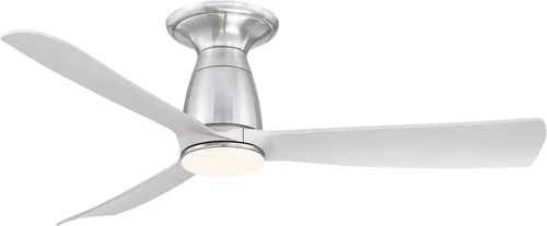 Vista 9 de Fanimation Kute 44 inch Flush Indoor/Outdoor Ceiling Fan with LED CCT Select Light Kit - Antique Graphite with Light Oak blades