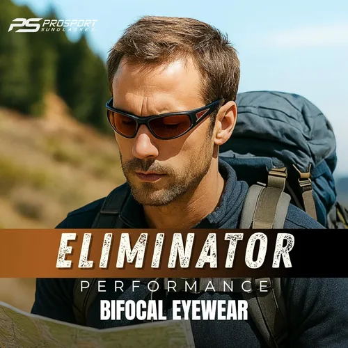 Vista 3 de proSPORT Bifocal Lector de Gafas de Sol Noche Yelow Bloqueador de Luz Azul Deporte Wrap Escudo Lateral