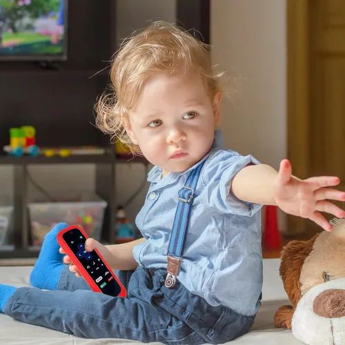 Vista 4 de Paquete de 2 fundas de control remoto con tapa de batería para TCL Roku Smart TV Streaming Stick Remote, funda protectora de silicona universal piel