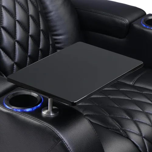 Vista 9 de Weilianda Serie de asientos de cine en casa Mesa giratoria para Wei Lianda Asiento de cine en casa negro brillante