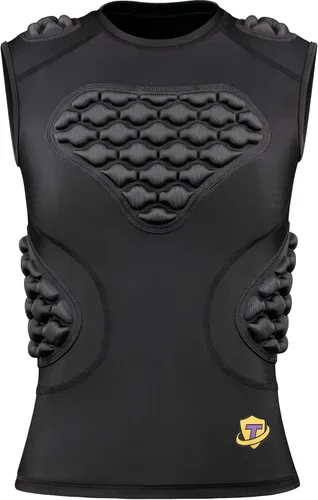 Chaleco de compresión acolchado para jóvenes, protector de pecho para fútbol, béisbol