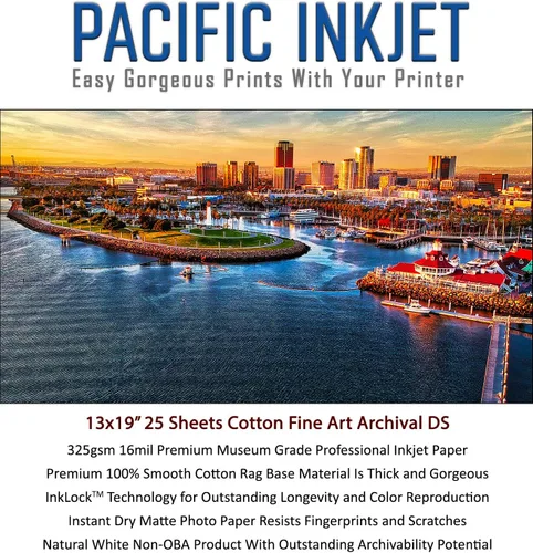 Vista 7 de (5-x-7) 20 hojas de papel de inyección de tinta mate de doble cara 100% algodón, 16 mil 11.46 oz/m², consulta la descripción para obtener