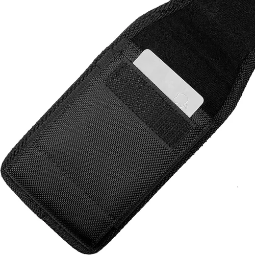 Vista 8 de Funda de nailon para iPhone 12/13/14/15 Pro Max/Plus, LG K92, Galaxy A04S A13 S23 Plus, TCL 30V 30XE 30XE 30XL - Funda vertical de lona con ranura