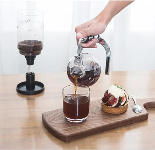 Vista 7 de JITEM Cafetera Syphon Cafetera de estilo japonés al vacío de vidrio sifón percoladores 3-5 tazas de vidrio de mesa de sifón cafetera para café o té