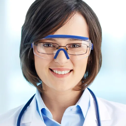 Vista 6 de Gafas de seguridad sobre anteojos, anti niebla, gafas protectoras con marco ajustable para hombres y mujeres