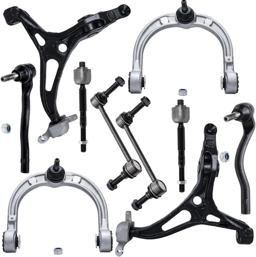 Vista 150 de Detroit Axle - Kit de suspensión delantera de 10 piezas para Chevrolet Trailblazer GMC Envoy 2004-2007 2005 2006 Soportes de brazo de control