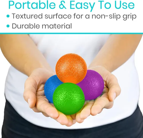 Vista 13 de Vive Squeeze Balls for Hand Therapy, Exercise, Arthritis (w/Rehab Video App) - Grip Strengthener Occupational Equipment for Finger, Wrist, Carpal