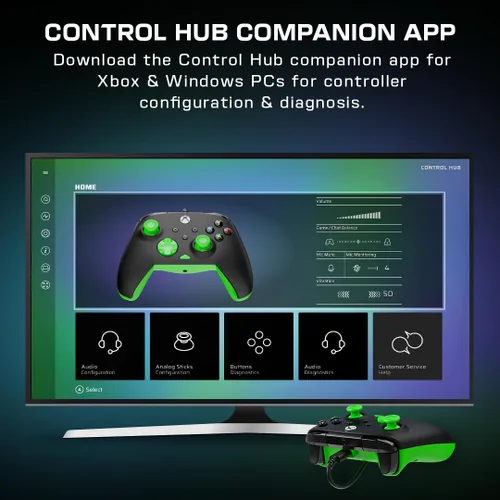 Vista 3 de Turtle Beach Rematch Core Wired Gaming Controller - Licensed for Xbox Series X S, Xbox One & Windows PCs - Audio Controls, Rumble Motors & Impulse