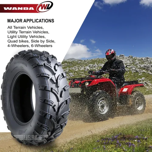 Vista 5 de WANDA 05-20 Kawasaki BRUTE FORCE 650 750 ATV Juego de neumáticos 25x8-12 25x10-12 Lite Mud