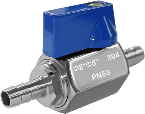 Vista 7 de Beduan Válvula de Bola con Púa de 3/8" de Acero Inoxidable 304 Mini Válvula de Cierre para Manguera de Diámetro Interno 3/8" Agua Gas Combustible