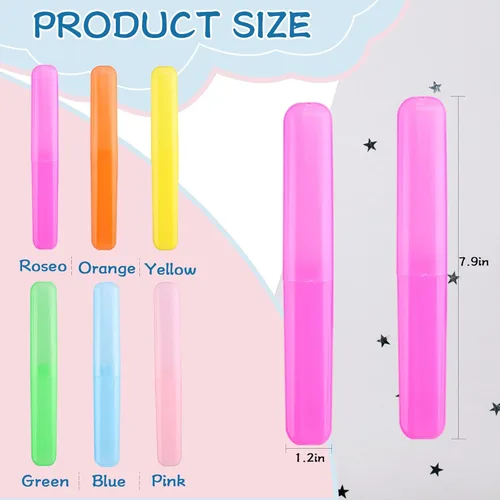 Vista 5 de NICEMOVIC Soporte para cepillos de dientes, 120 piezas, plástico portátil, a prueba de polvo, transpirable, para interiores y exteriores, viajes