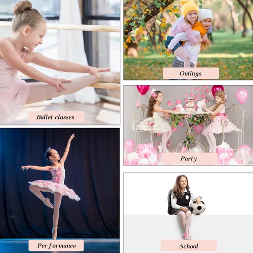 Vista 8 de HiDance Medias de ballet para niñas y mujeres, ultra suaves, convertibles, con pies, medias de transición de ballet