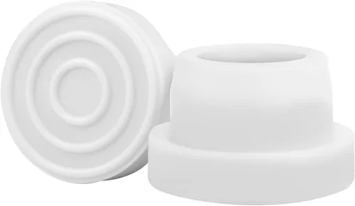 moobee Protectores de escalera de piscina para piscina enterrada, cubiertas de goma blanca para patas de escalera (paquete de 2) - Se adapta a tubos