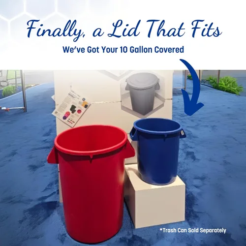 Vista 10 de SPARTA Bronco - Tapa para bote de basura Bronco de 10 galones, duradera, apta para alimentos, compatible con NSF y HACCP, tapa para uso comercial