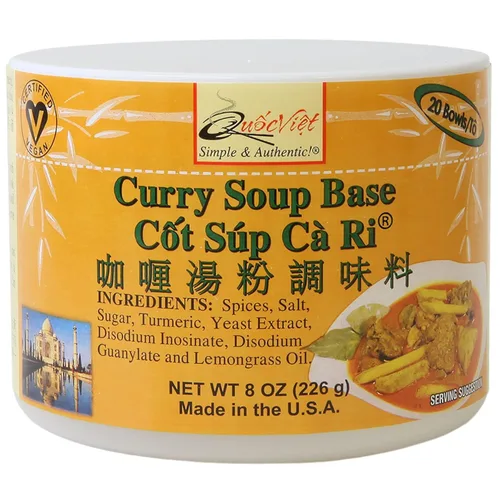 Vista 9 de Quoc Viet Foods Base para sopa con sabor a carne estilo Cot Bun Bo Hue, 10 oz.