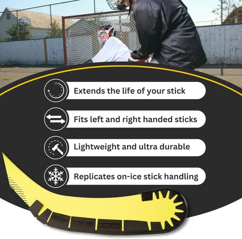 Vista 4 de Wraparound Hockey Stick Blade Wrap Around Protector & Dry Stick 4 Pack Bundle for Hockey Equipment Storage