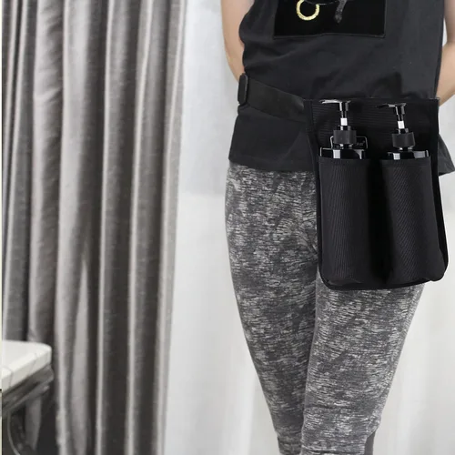 Vista 5 de Funda de aceite de masaje, bolsa de botella de masaje, funda para loción, masajista, masaje, funda de aceite, loción de masaje... (1kd9D-negro)