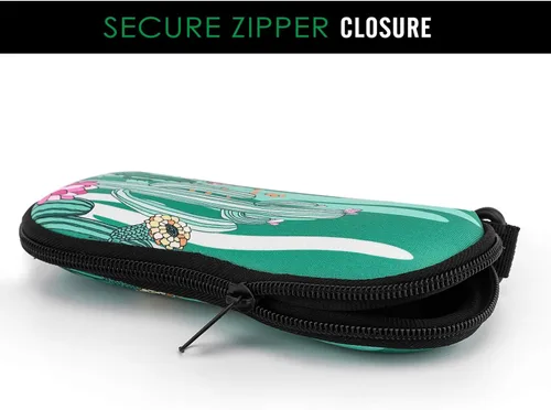 Vista 5 de MoKo - Estuche suave ultra ligero de neopreno para lentes de sol con cremallera y clip para cinturón