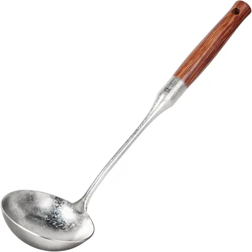 Vista 10 de Newness Cucharón de sopa, [Resistente al óxido, Resistente al calor, Formación integral] Cucharón de sopa duradero de acero inoxidable 304 con mango