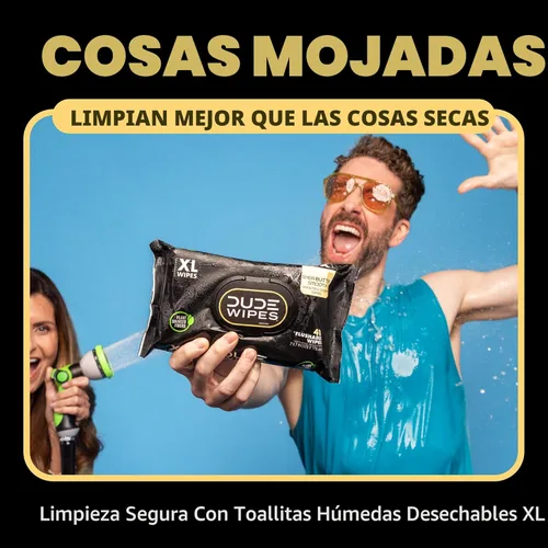 Vista 6 de DUDE Toallitas – Toallitas desechables – Paquete de 6, 288 unidades – Manteca de karité suave – Extra Grande – Vitamina E y Aloe – Seguro