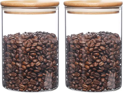 Vista 9 de umieo Recipientes de vidrio para almacenamiento de alimentos con tapas de bambú, tarros grandes de vidrio para almacenamiento de alimentos