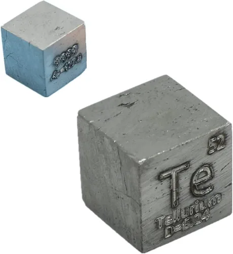 Vista 20 de Cubo de Antimonio Sb 99.99% Elemento Puro de 10mm de Densidad para Colección de Elementos, Tabla Periódica, Cazador y Más (1 cm, Antimonio)