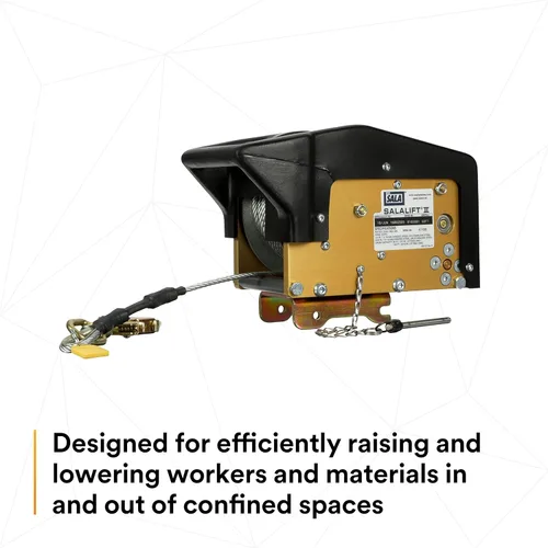 Vista 4 de 3M DBI-SALA Salali' II 8102001 Cabrestante de espacio confinado, cable galvanizado de 60' 1/4 ", gancho giratorio a presión, soporte de montaje